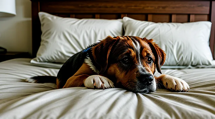 Instruction: how to break a dog's habit of digging in the bed.