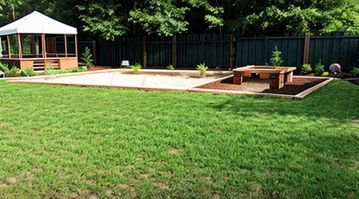 Instruction: how to build a dog park in one's own yard.