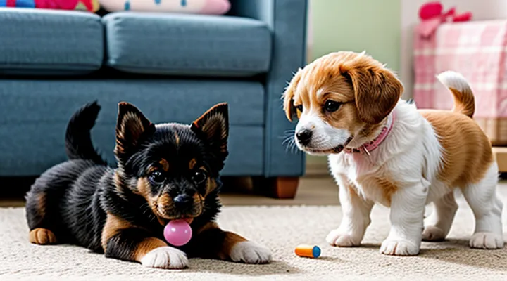 Instruction: how to choose the first toy for a puppy.