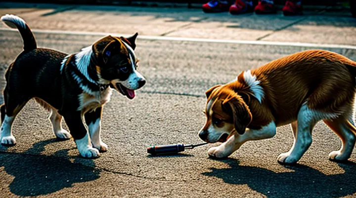 Instruction: how to distinguish puppy play from a real fight.