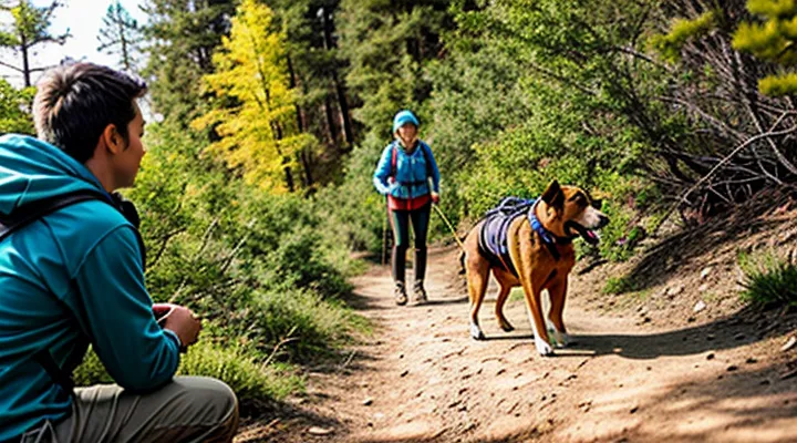 Instruction: how to go hiking with a dog – preparation and equipment.