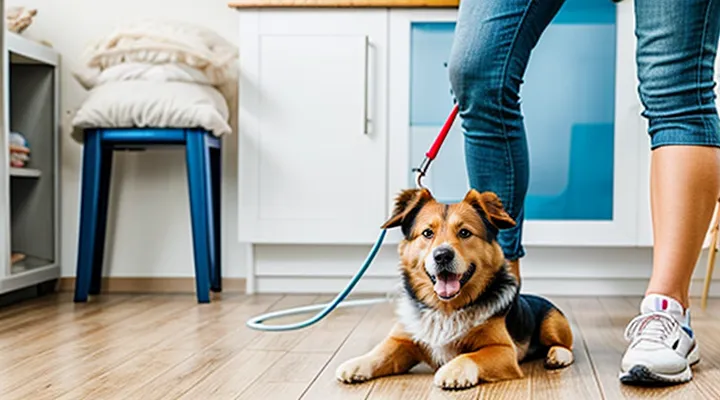 Instruction: how to prepare a dog for a visit to the veterinarian.