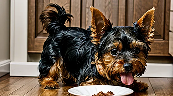 Instruction: how to properly feed a Yorkshire Terrier.