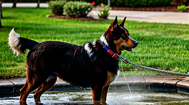 Instruction: how to properly wash a dog for a shiny coat.