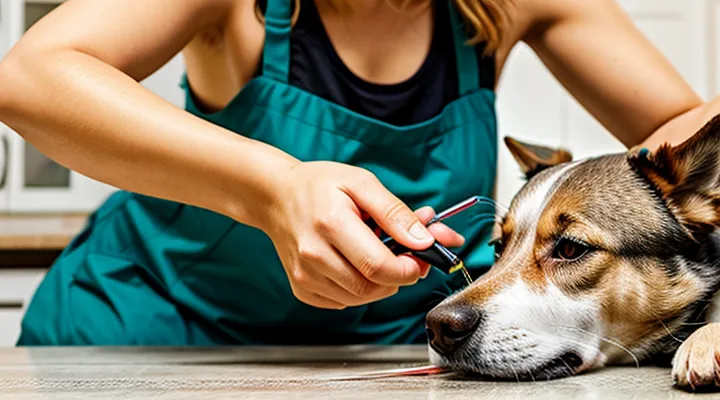 Instruction: how to quickly and painlessly trim a dog's nails.