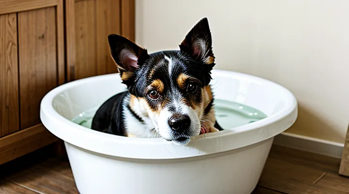 Instruction: how to quickly dry a dog after a bath.
