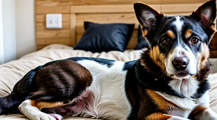 Instruction: how to recognize a false pregnancy in a dog.