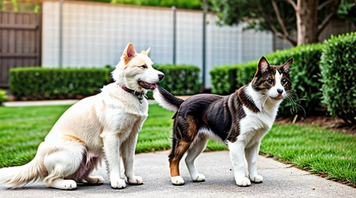 Instruction: how to safely introduce a dog to a cat.