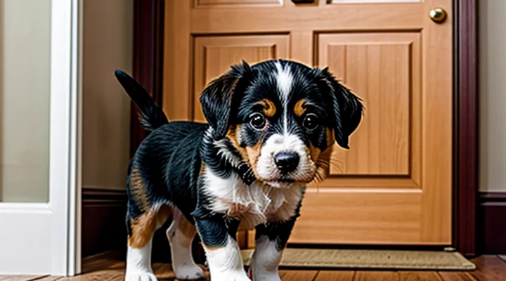 Instruction: how to safely leave a puppy home alone.