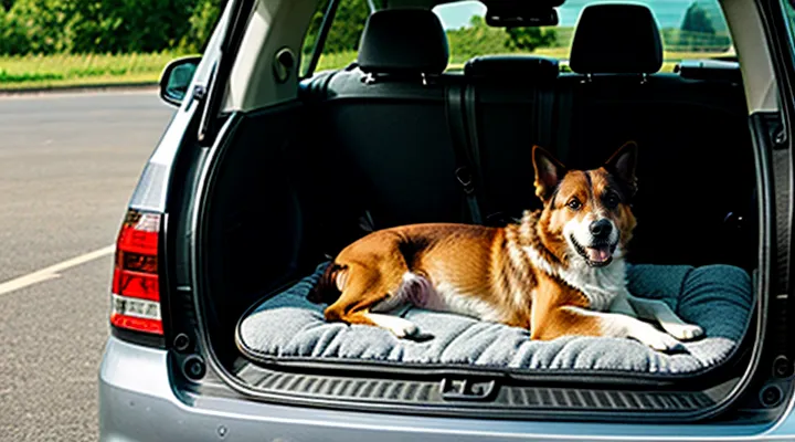 Instruction: how to safely transport a dog in a car.