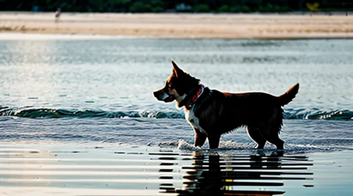 Instruction: how to teach a dog not to be afraid of water.