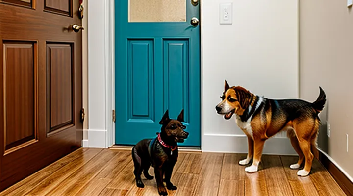 Instruction: how to teach a dog not to run out of the apartment when the door is opened.