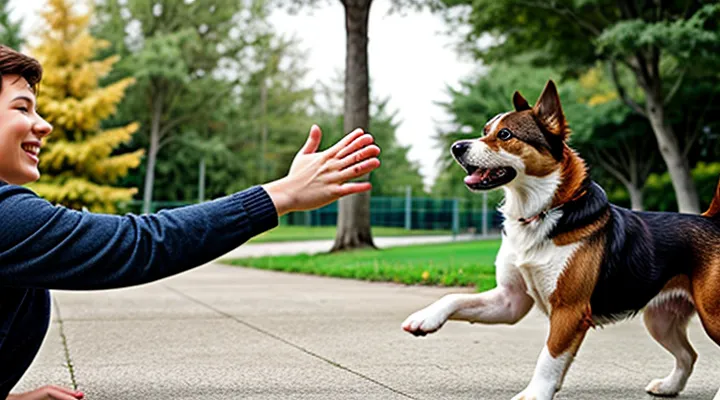 Instruction: how to teach a dog to give a «high five» with both paws.