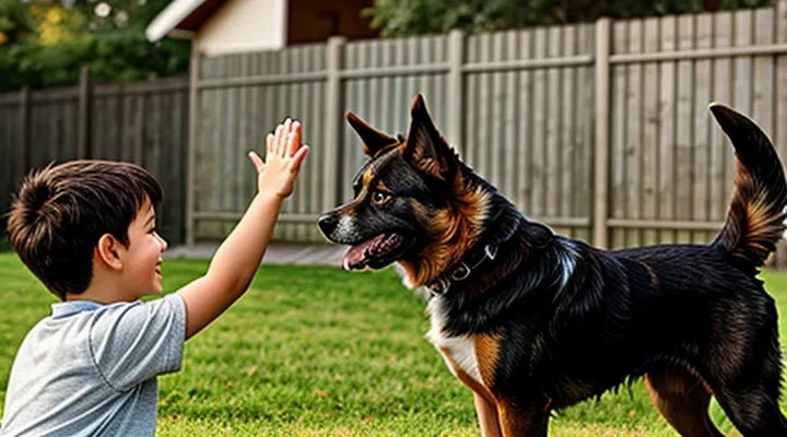 Instruction: how to teach a dog to give a «high five» with each paw in turn.