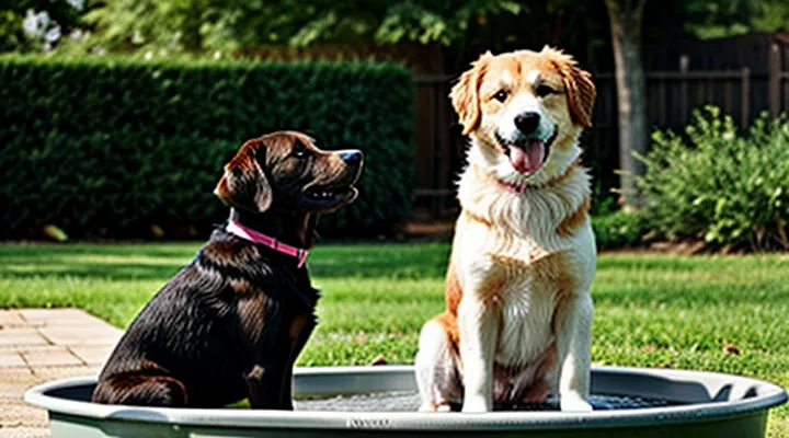 Instruction: how to teach a dog to sit calmly while its paws are being washed.
