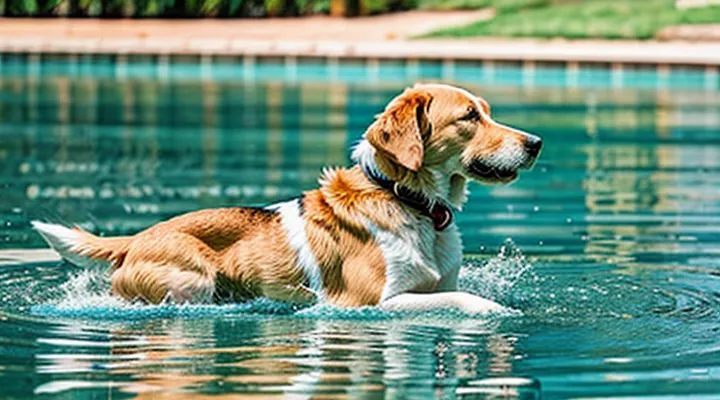 Instruction: how to teach a dog to swim.