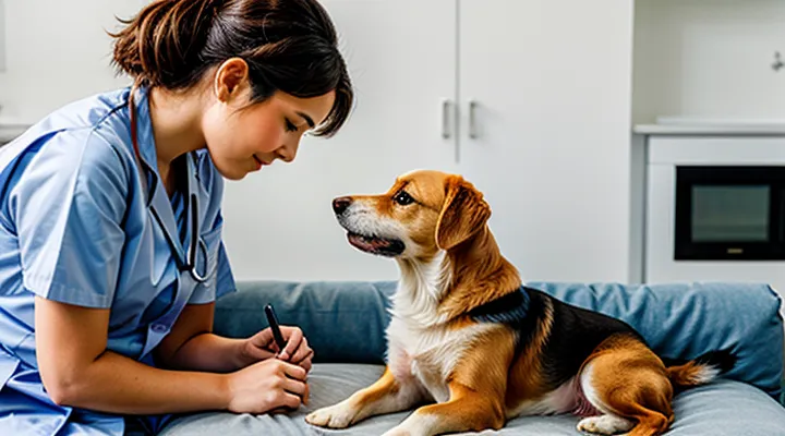 Instruction: how to teach a dog to tolerate medical procedures calmly.