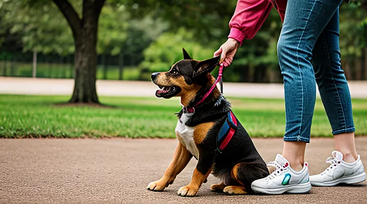 Instruction: how to teach a dog to weave through legs.
