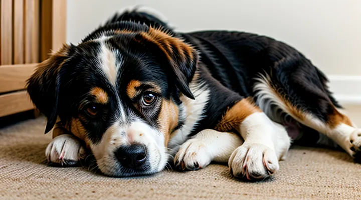 Instruction: how to tell from a dog's behavior that it feels guilty.