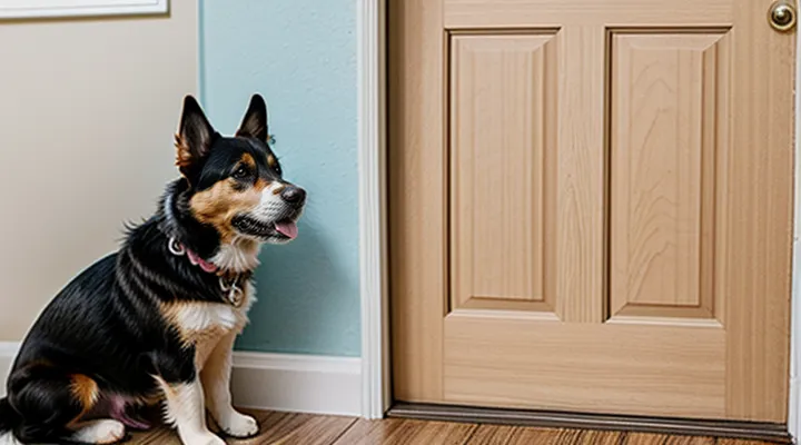 Instruction: how to train a dog not to bark at every sound behind the door.