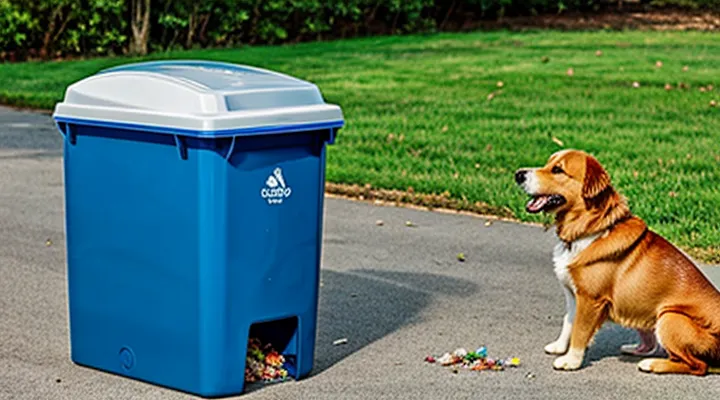 Instruction: how to train a dog not to eat garbage from the bin.