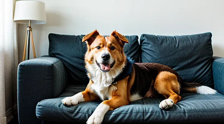 Instruction: how to train a dog not to jump on the sofa.