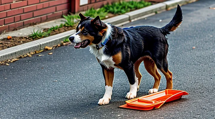 Instruction: how to train a dog not to pick up food from the street and save its life.