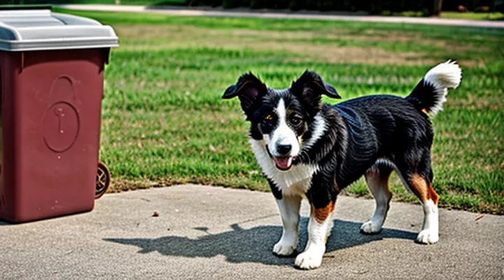 Instruction: how to train a dog not to rummage in the trash can.