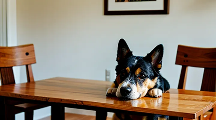 Instruction: how to train a dog not to steal food from the table.
