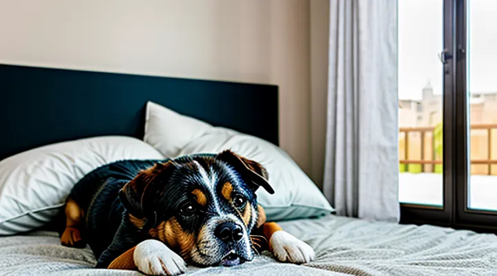 Instruction: how to train a dog not to wake you up in the morning.