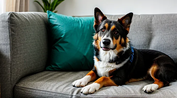 Instruction: how to train a dog to stay off the sofa.