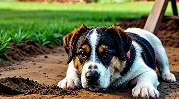 Instruction: how to train a dog to stop digging in the garden.