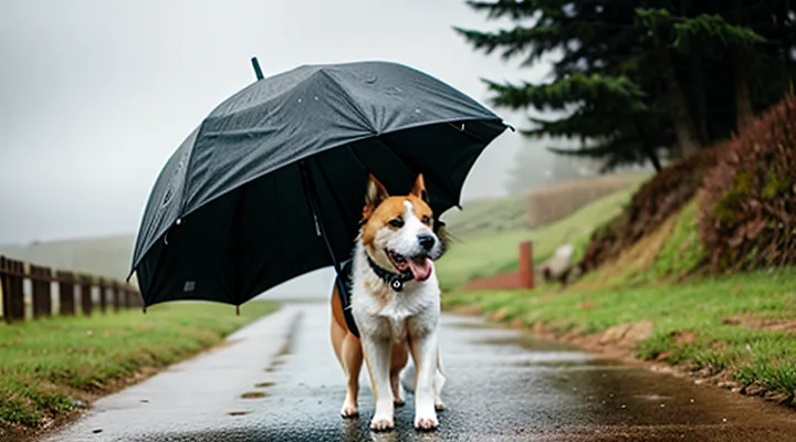 Instruction: what to do if a dog does not want to walk in bad weather.