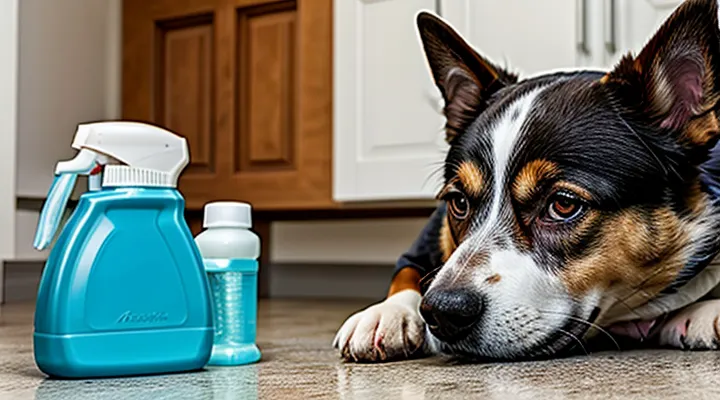 Instruction: what to do if a dog has ingested household chemicals.