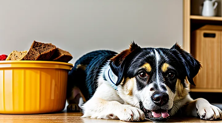 Instruction: what to do if a dog has overeaten. Instruction: what to do if a dog has overeaten.