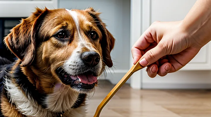 Instruction: what to do if a dog is afraid of a brush.
