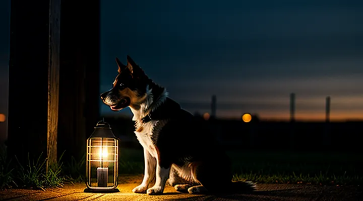 Instruction: what to do if a dog is afraid of being in the dark.