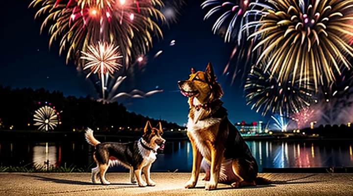 Instruction: what to do if a dog is afraid of fireworks.