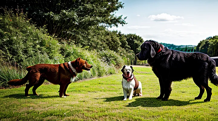 Instruction: what to do if a dog is afraid of large dogs.