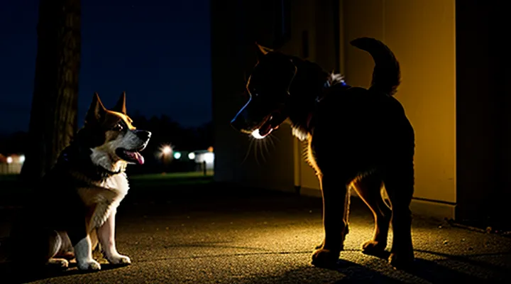 Instruction: what to do if a dog is afraid of the dark.