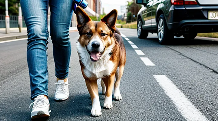 Instruction: what to do if a dog is hit by a car.