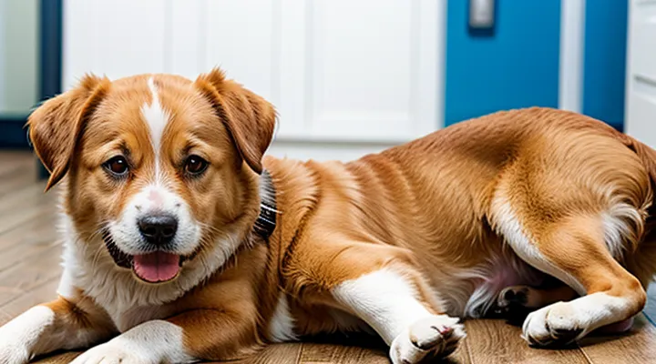 Instruction: what to do if a dog's stomach is bloated.