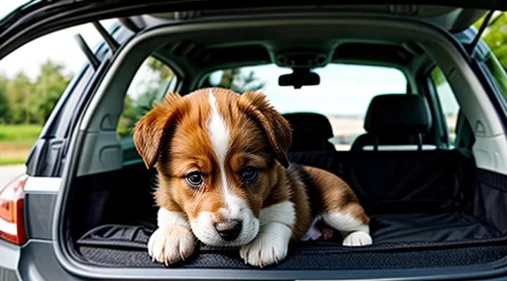 Instruction: what to do if a puppy gets sick in the car.