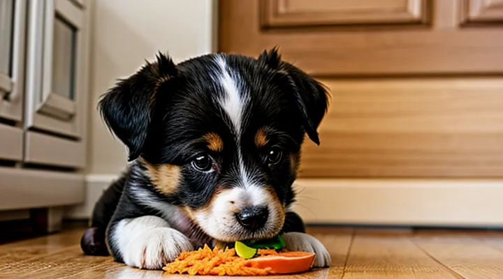 Instruction: what to do if a puppy shows food aggression.