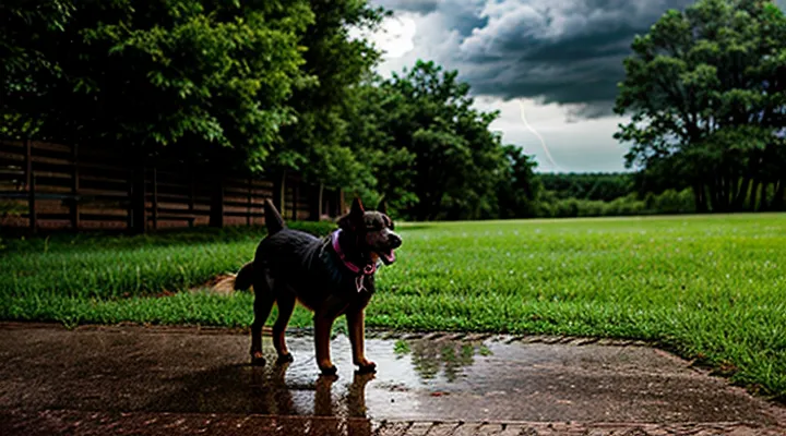 Instruction: why a dog becomes restless before a thunderstorm. Instruction: why a dog becomes restless before a thunderstorm.