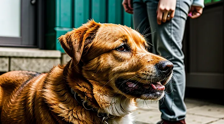 Instruction: why a dog grumbles when you stop petting it.