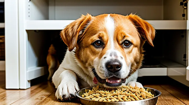 Instruction: why a dog hides food, and what it says about its condition.