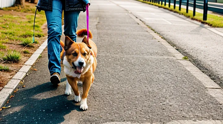 Instruction: why a dog is afraid to walk a certain route.