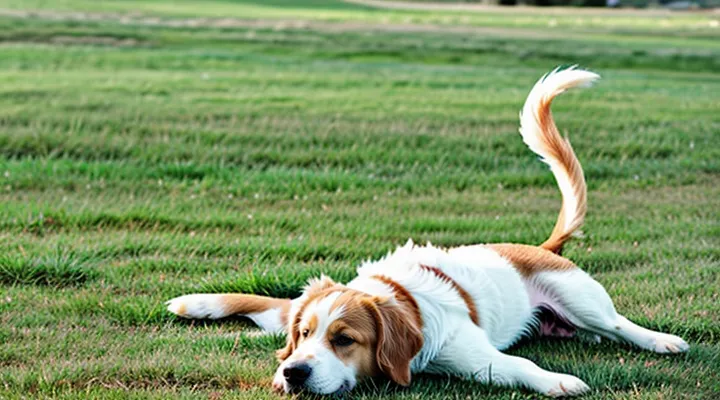 Instruction: why a dog rolls on its back in the grass.