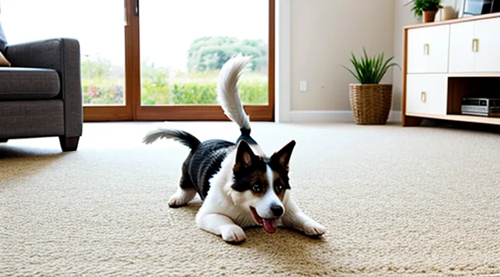 Instruction: why a dog scoots its bottom on the carpet.